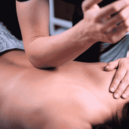 Deep tissue massage session